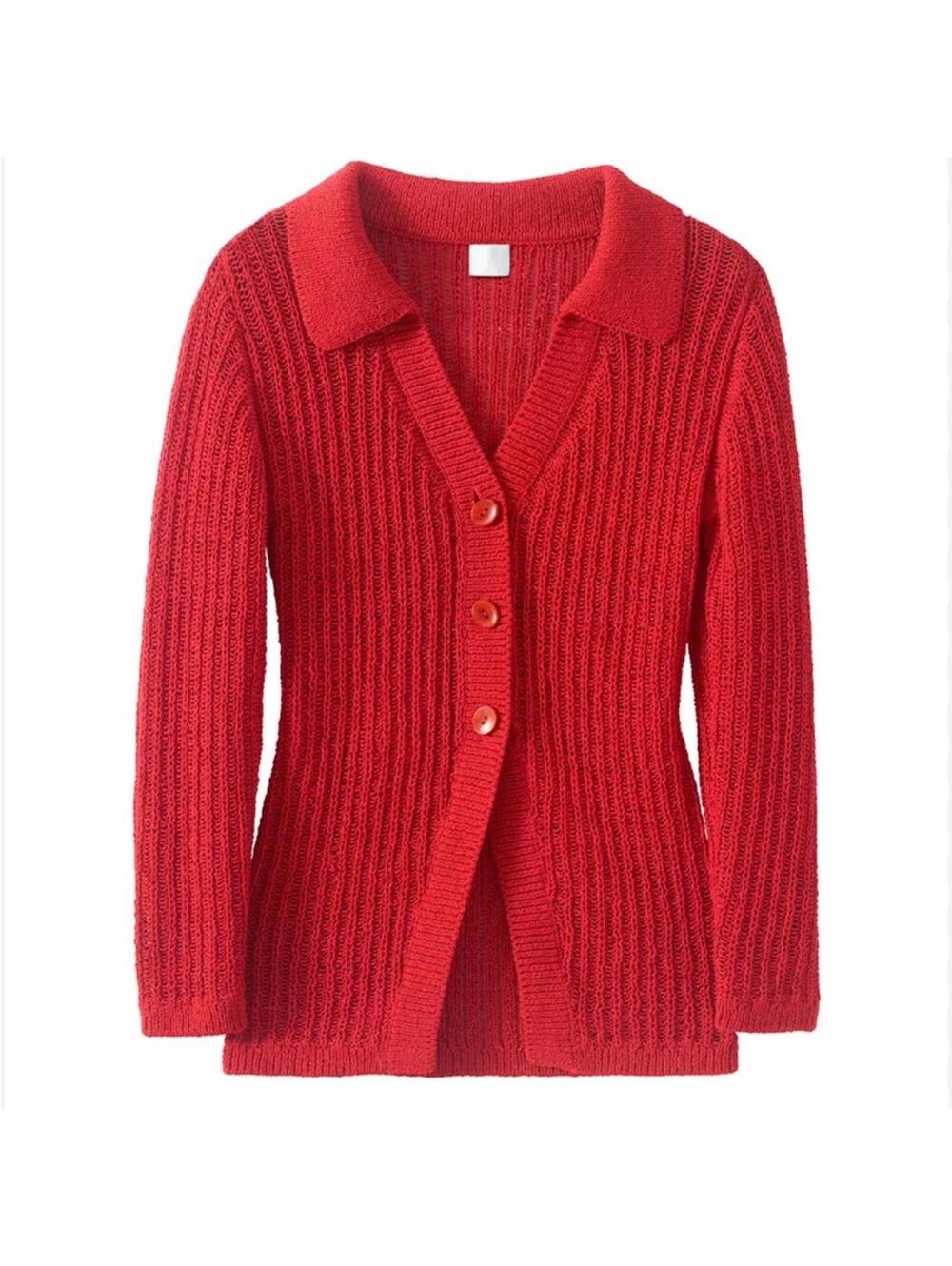 H&M Rib-knit Cardigan with Collar